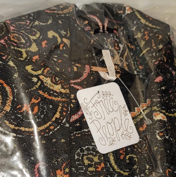 Free‎ People Jacket Colorful Boho Tapestry Statement New - Picture 1 of 4